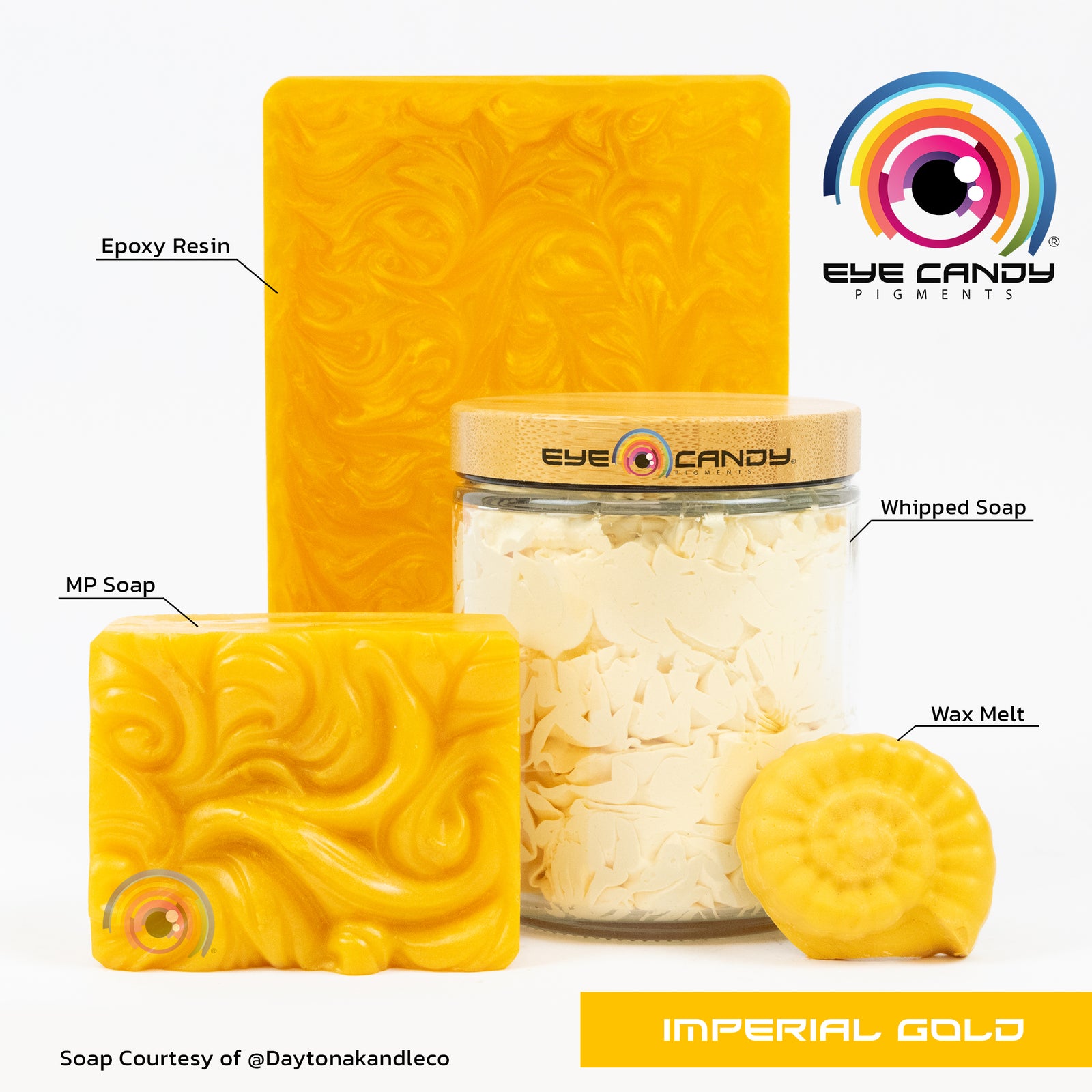 Pigment Imperial Gold pro mýdla a svíčky