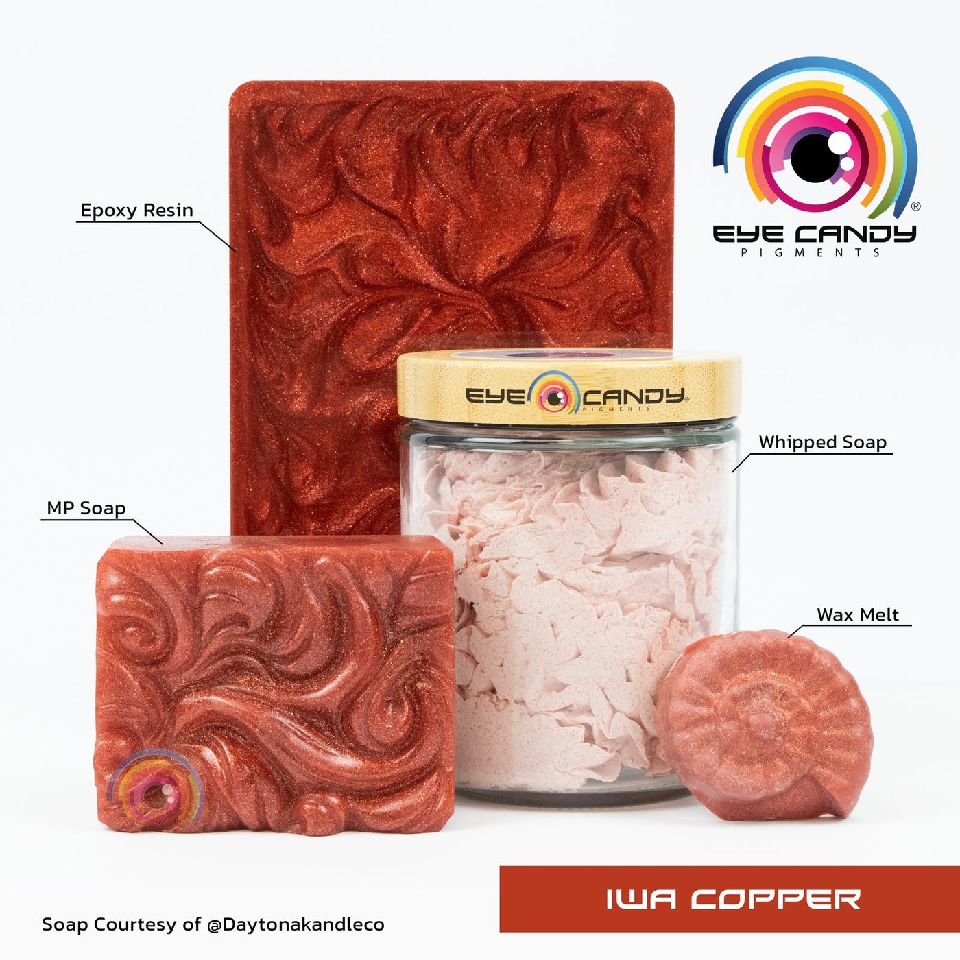 Pigment Iwa Copper pro mýdla a svíčky