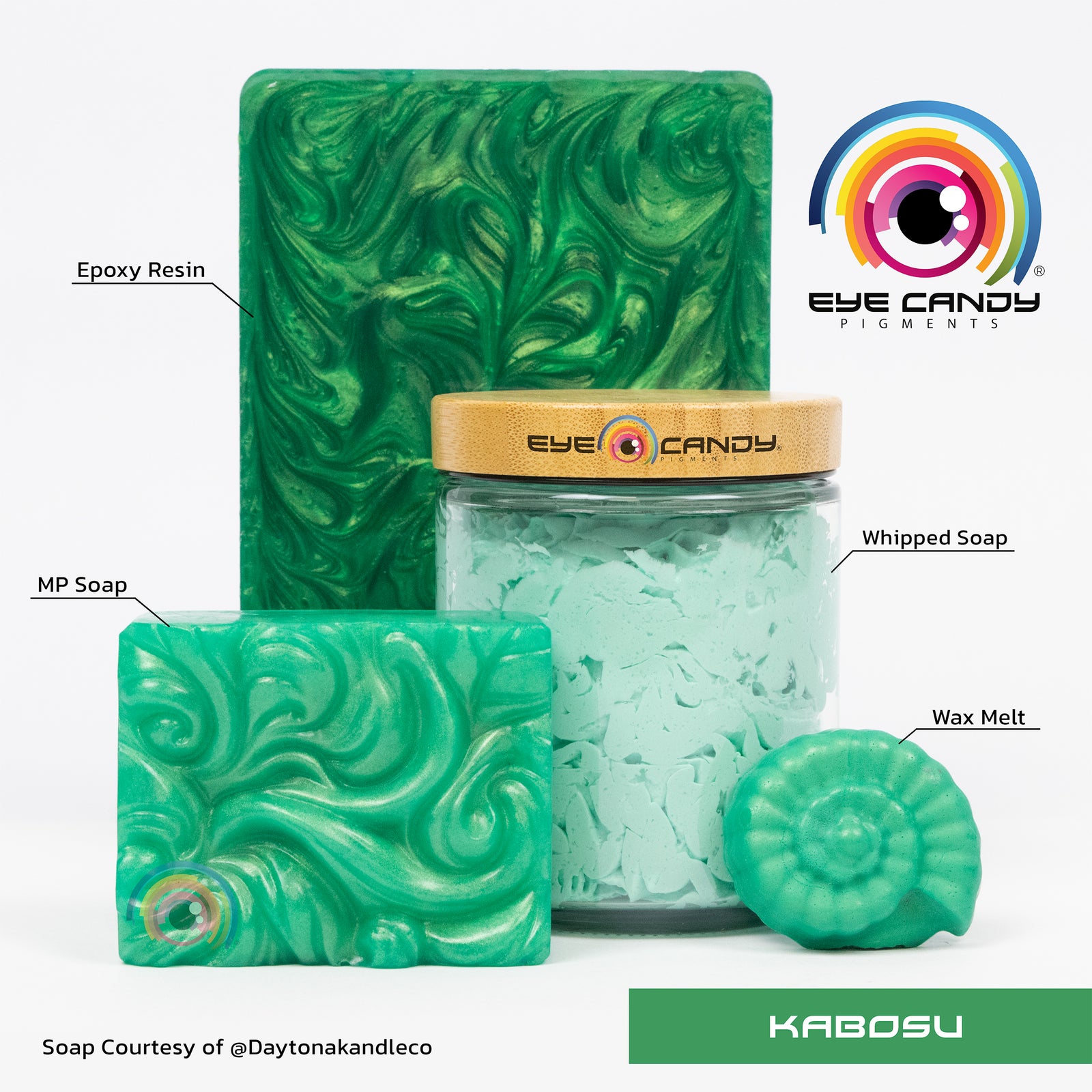 Pigment Kabosu Green pro mýdla a svíčky
