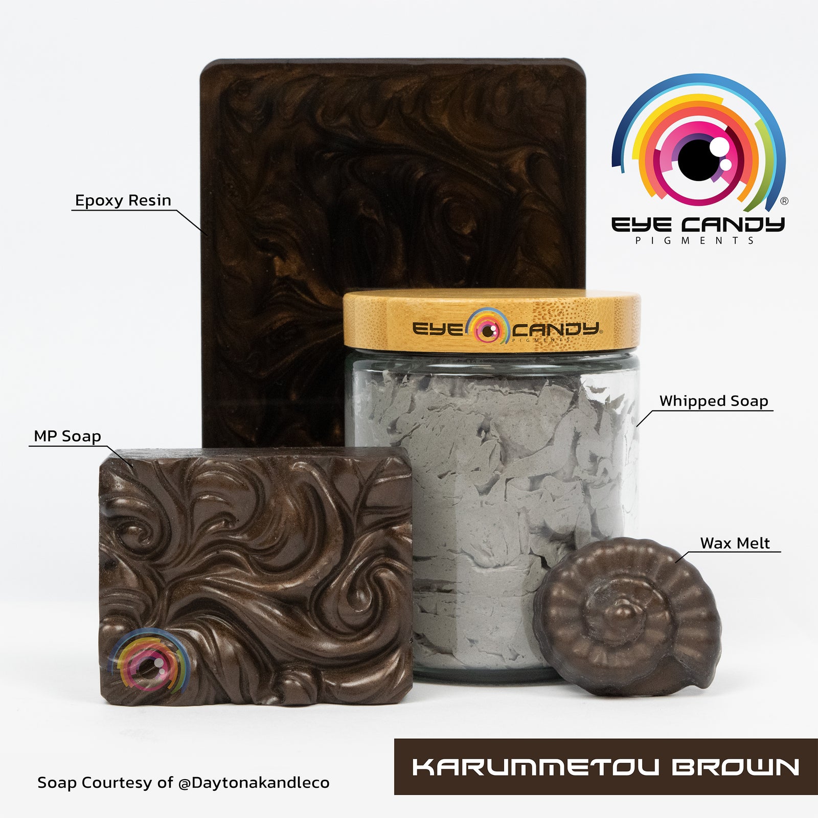 Pigment Karummetou  Brown pro mýdla a svíčky
