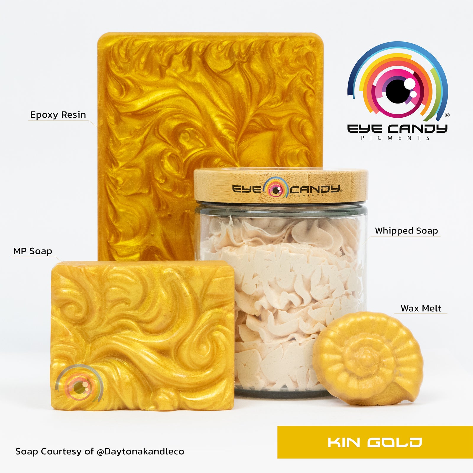 Pigment Kin Gold pro mýdla a svíčky