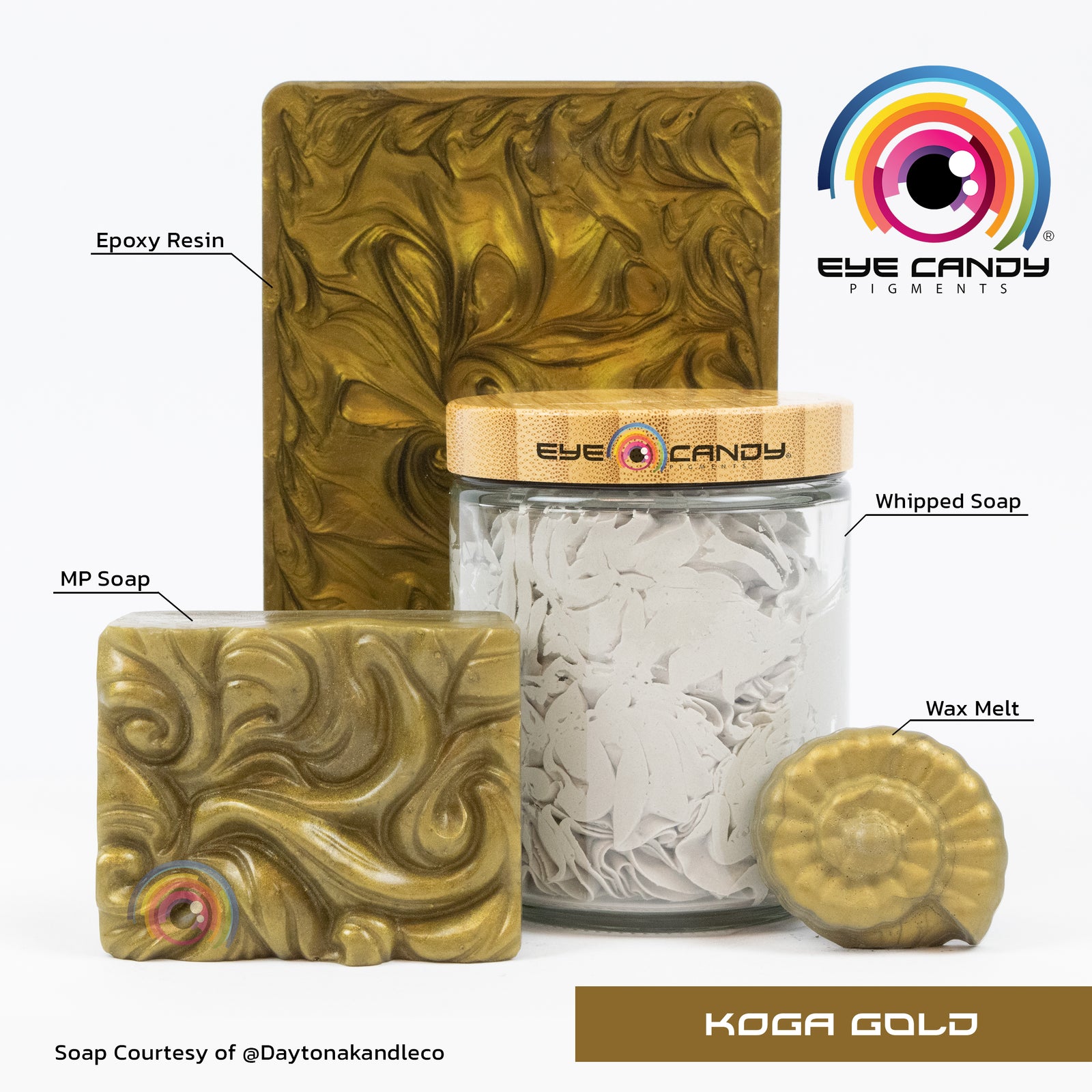 Pigment Koga Gold pro mýdla a svíčky