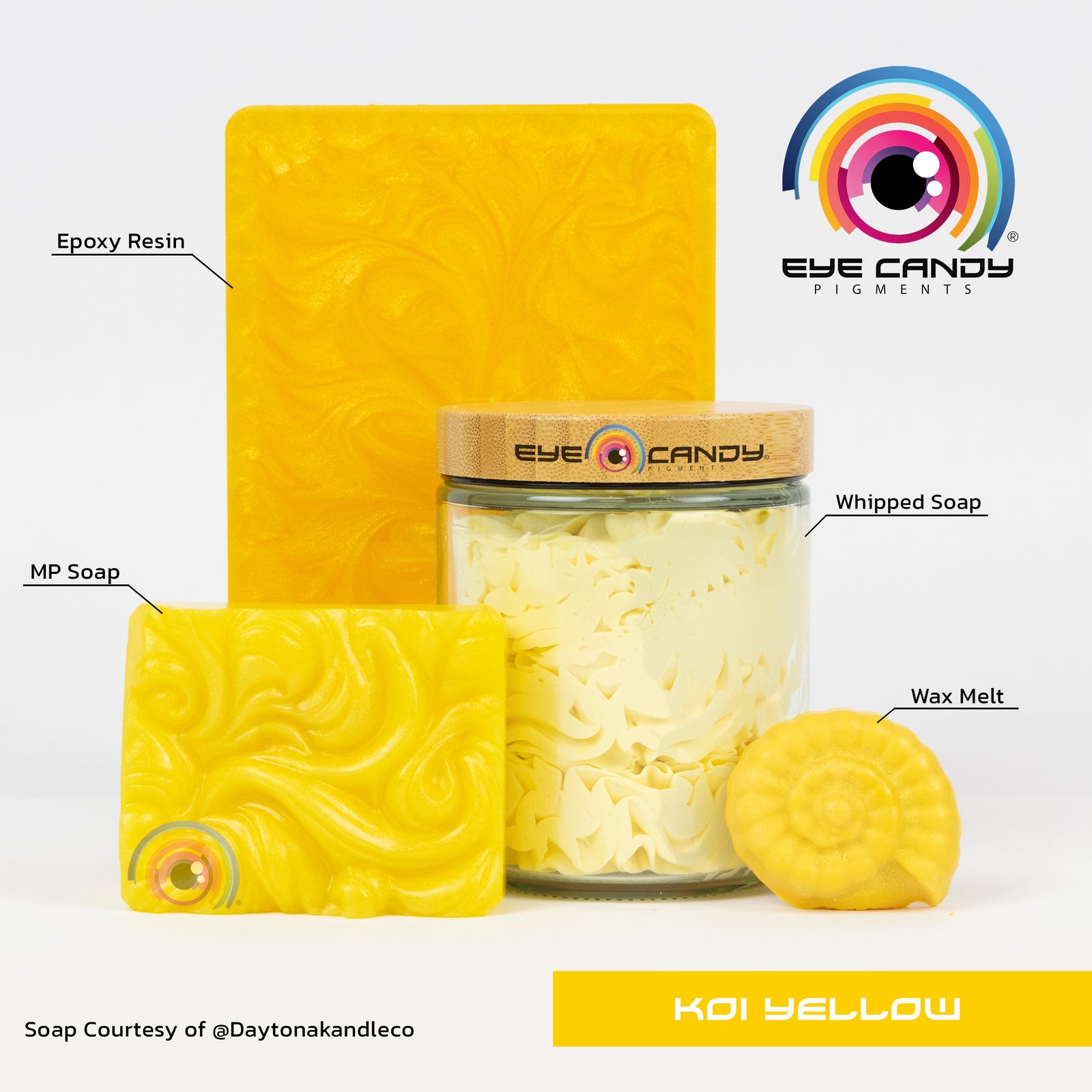 Pigment Koi Yellow pro mýdla a svíčky