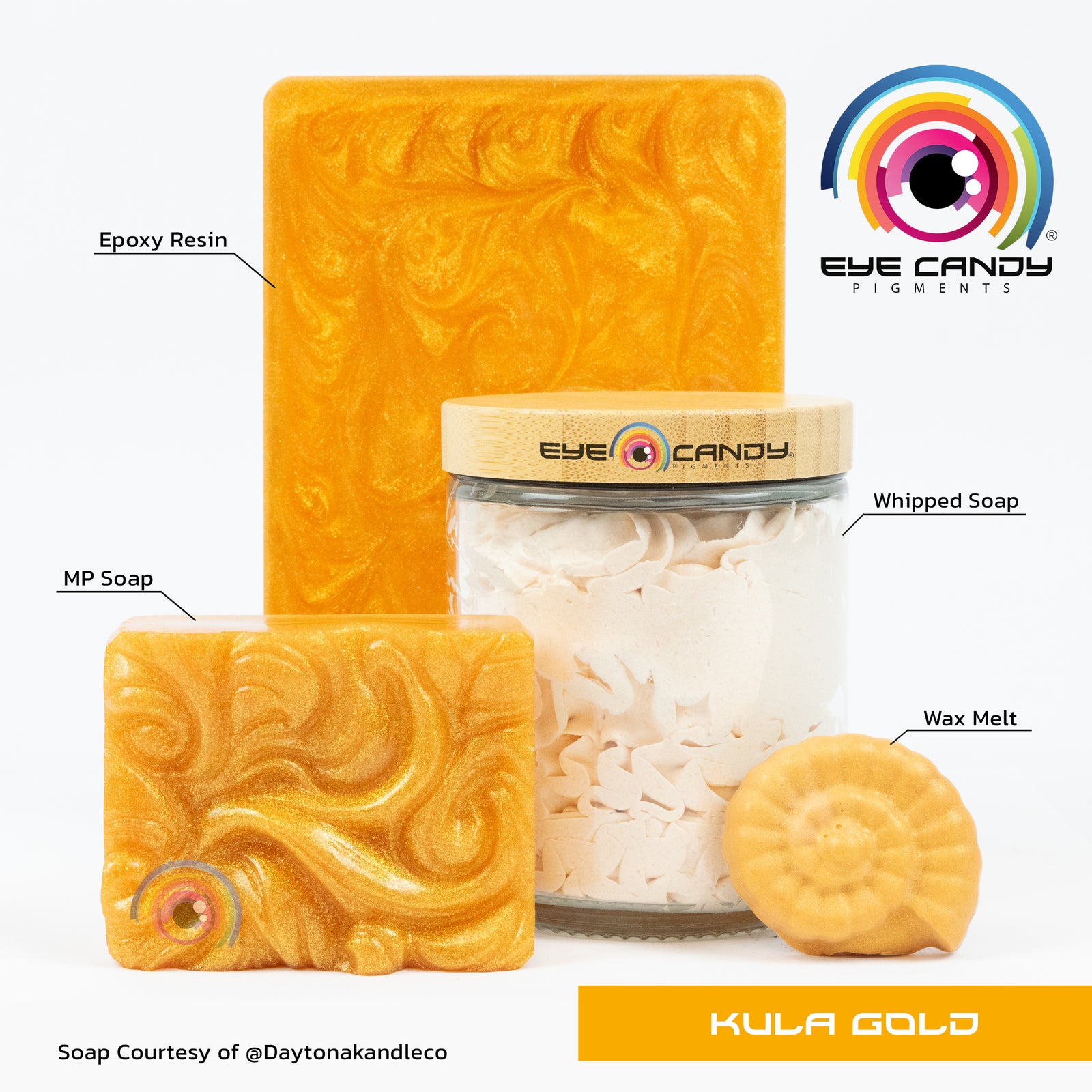 Pigment Kula Gold pro mýdla a svíčky