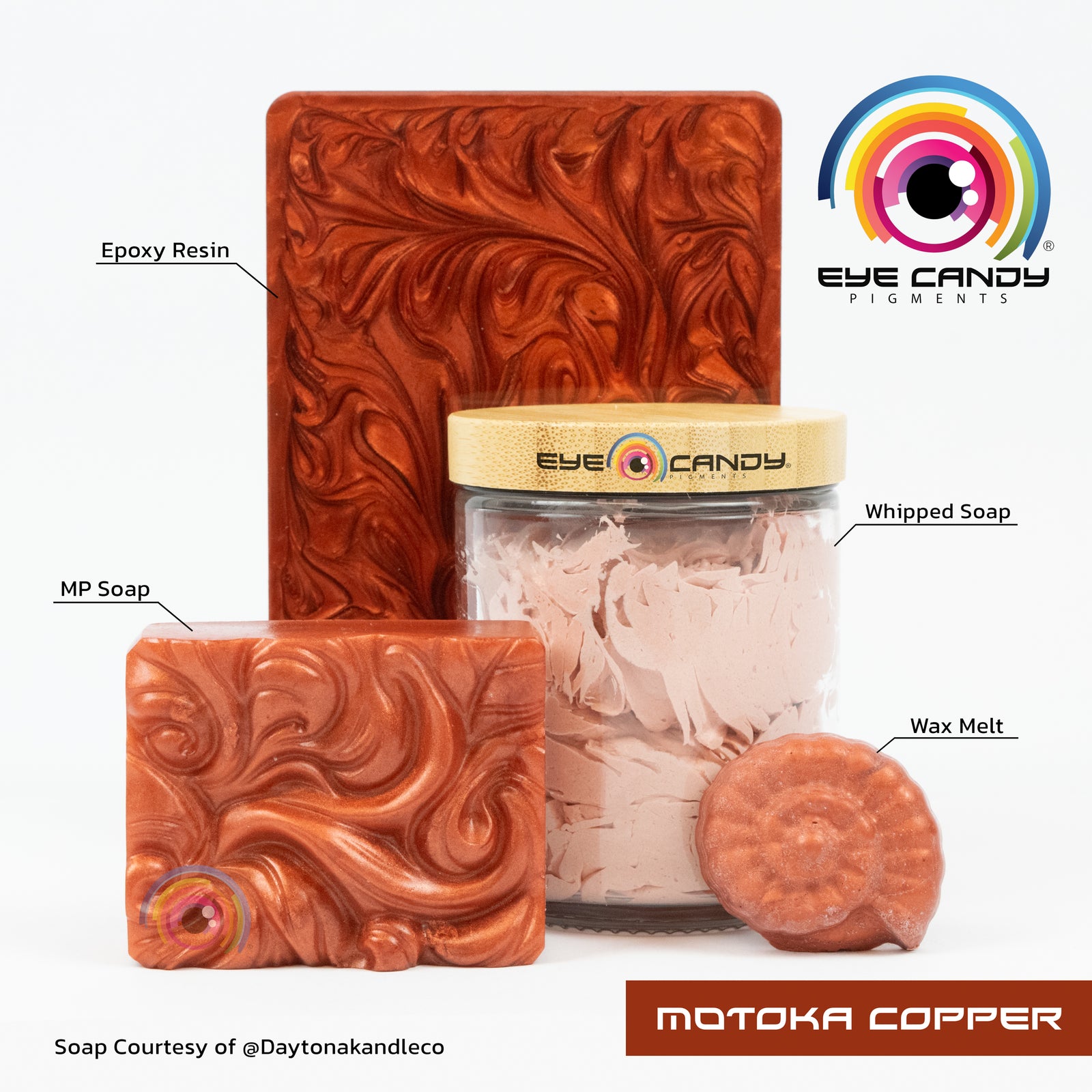Pigment Motoka Copper pro mýdla a svíčky