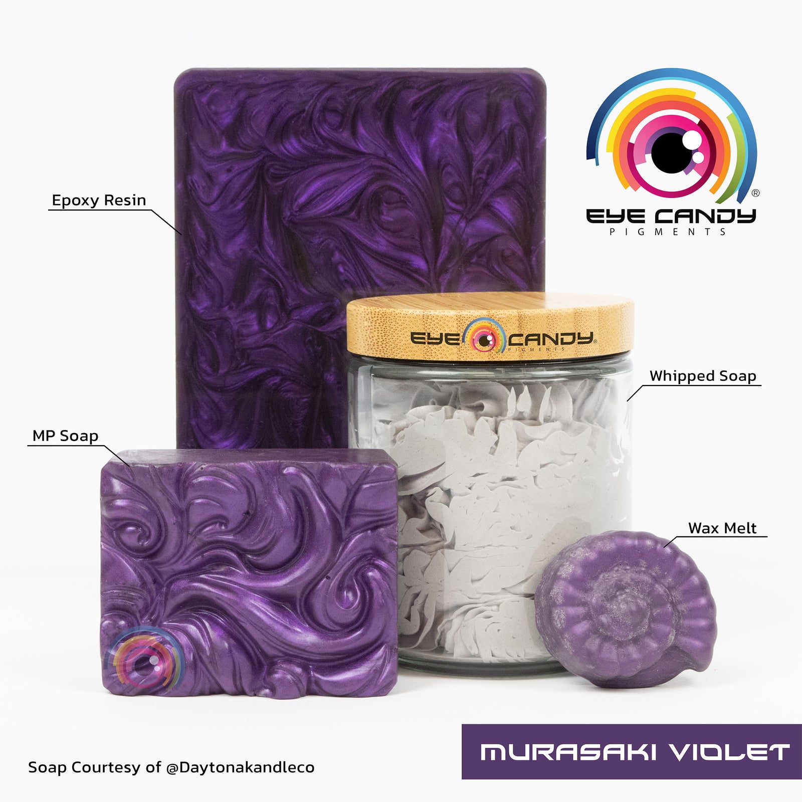 Pigment Murasaki Violet pro mýdla a svíčky