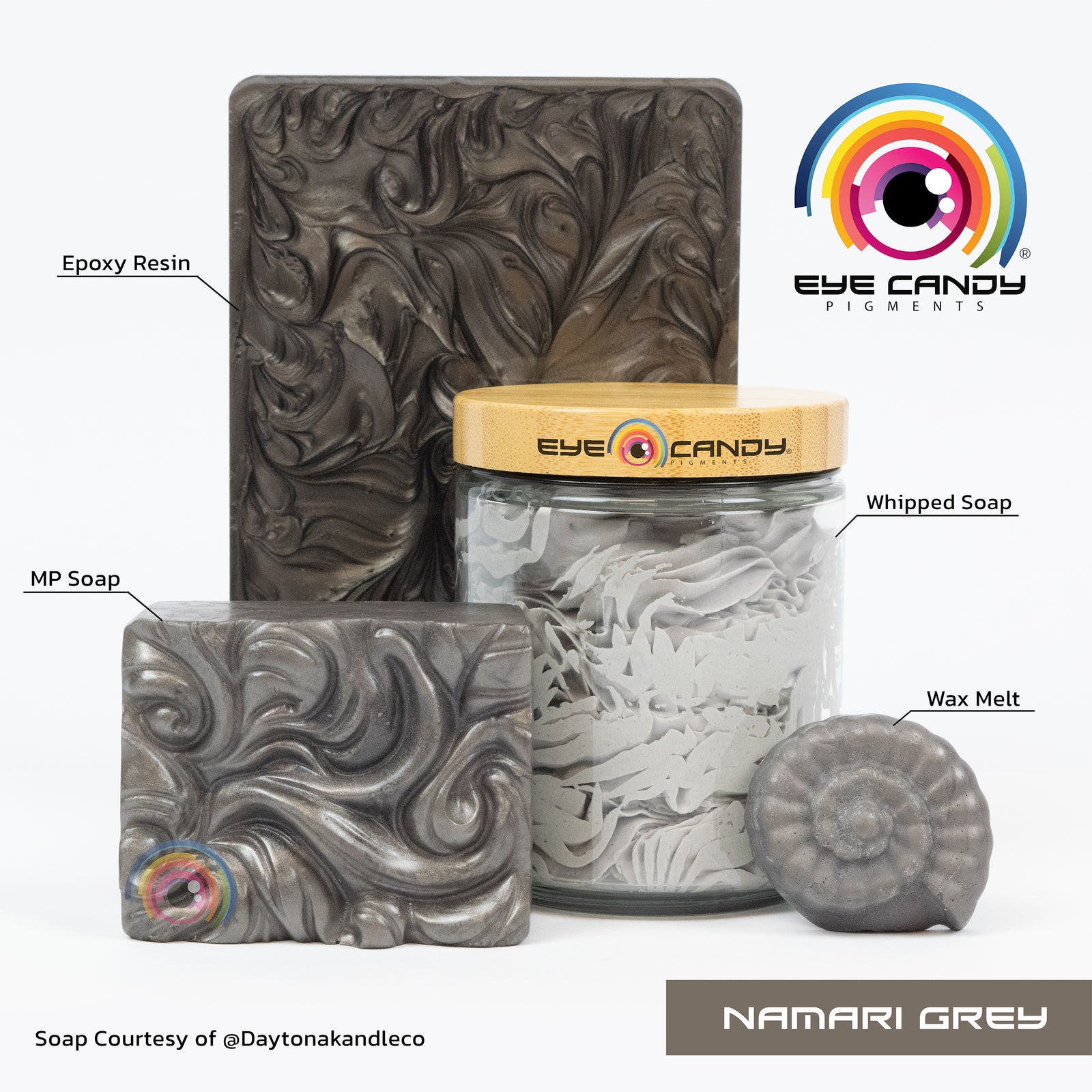 Pigment Namari Grey pro mýdla a svíčky