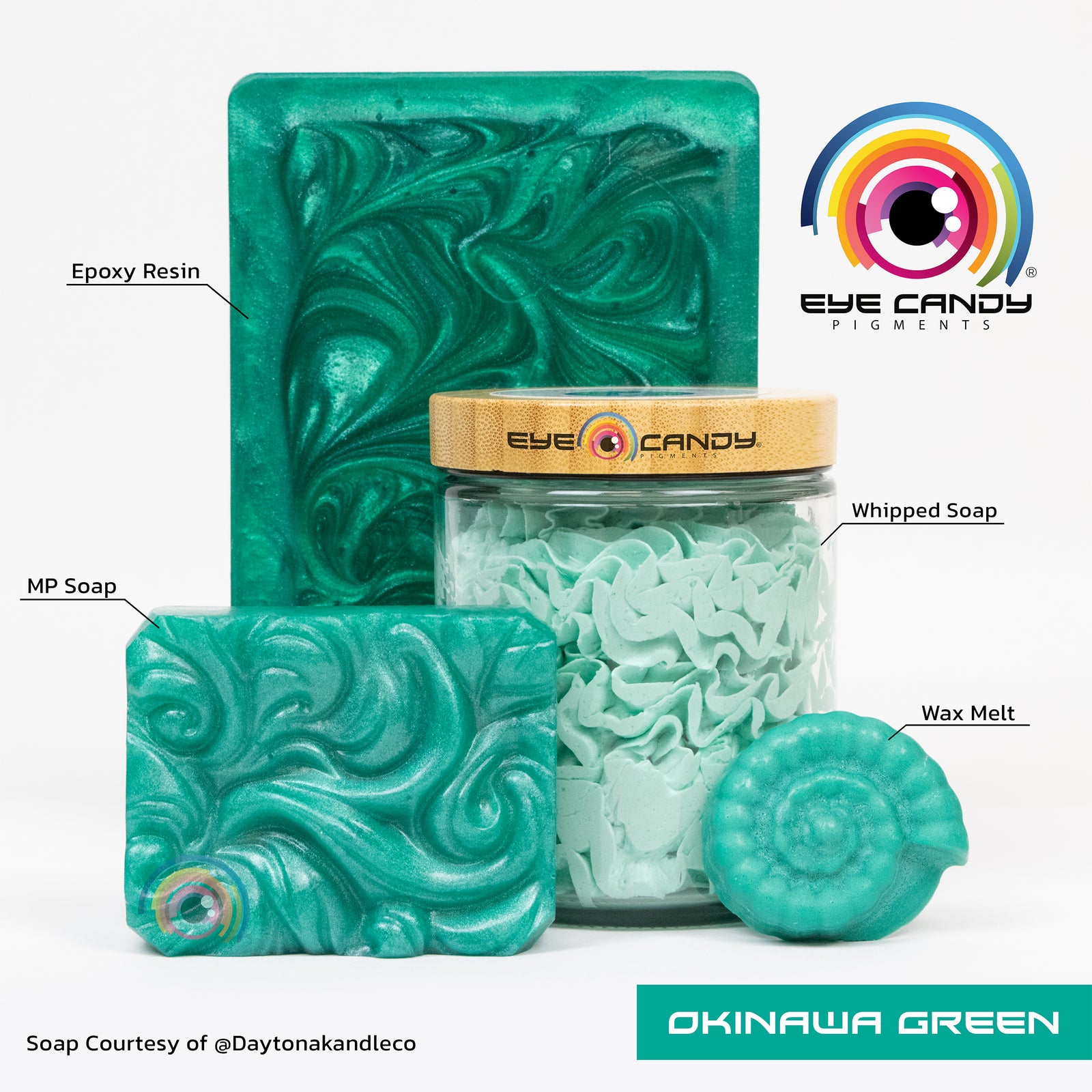 Pigment Okinawa Green pro mýdla a svíčky