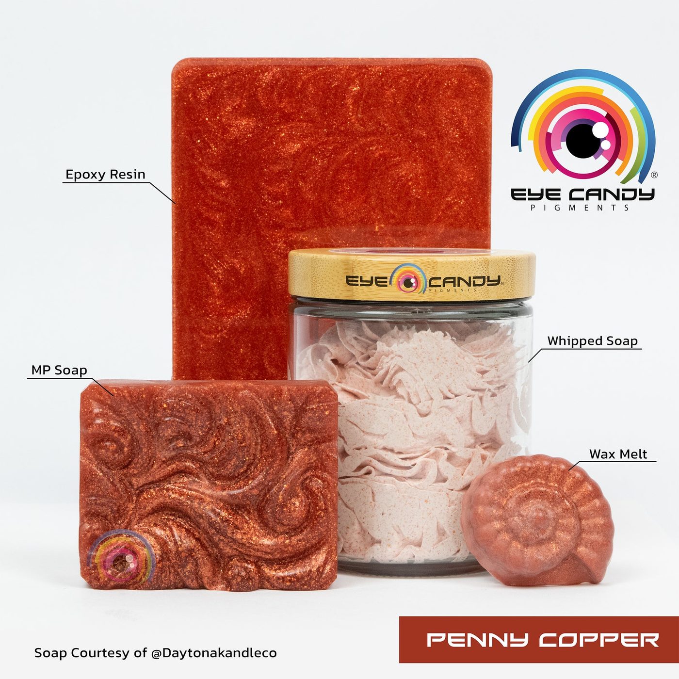 Pigment Penny Copper pro mýdla a svíčky