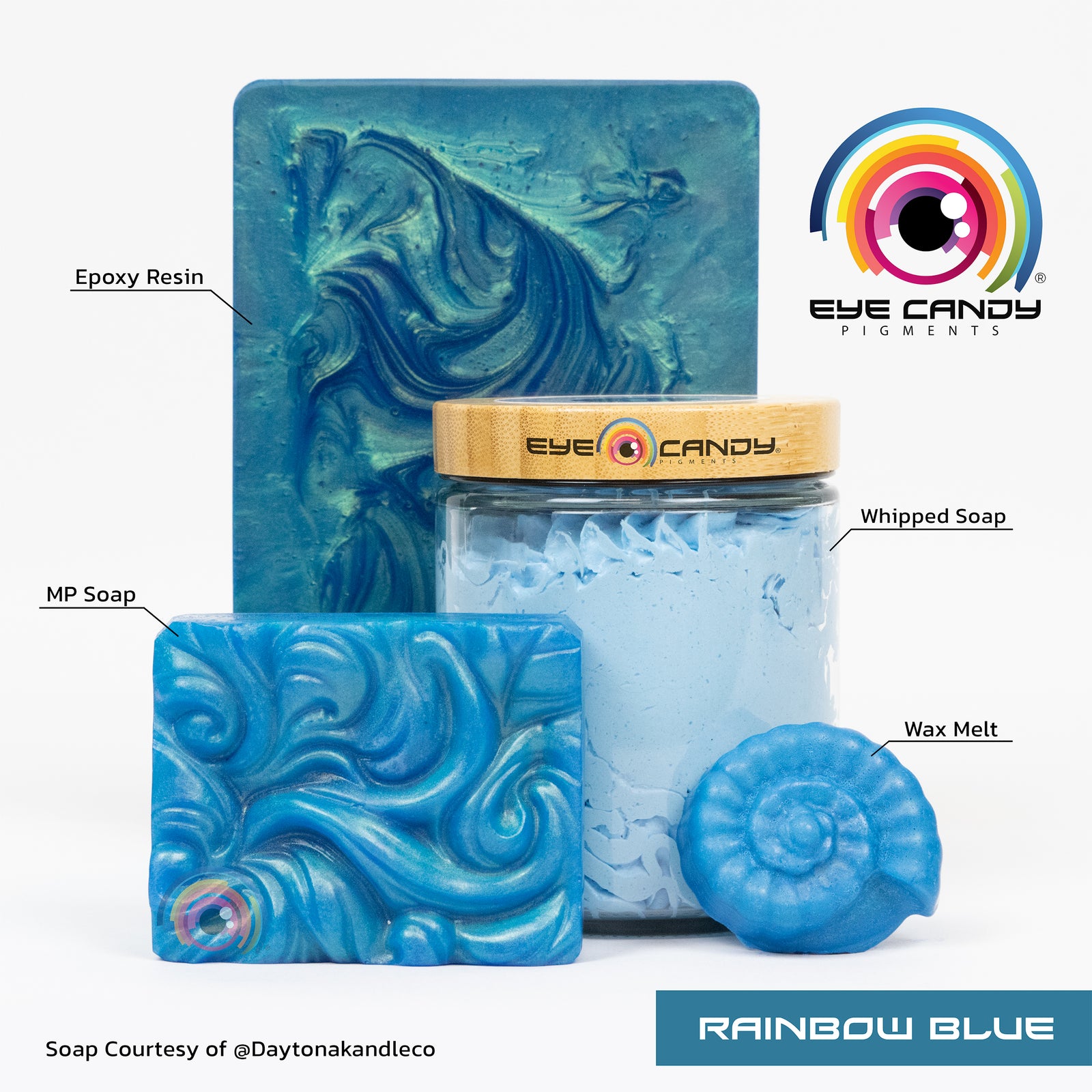 Pigment Rainbow Blue pro mýdla a svíčky