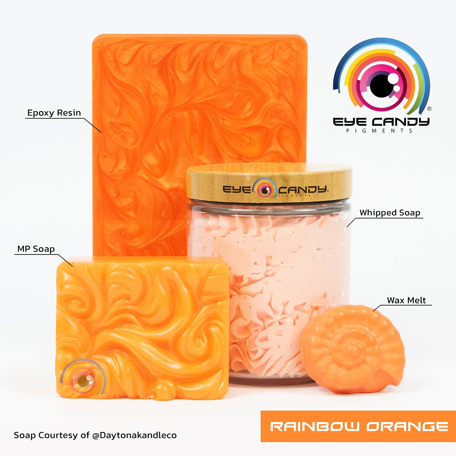 Pigment Rainbow Orange pro mýdla a svíčky
