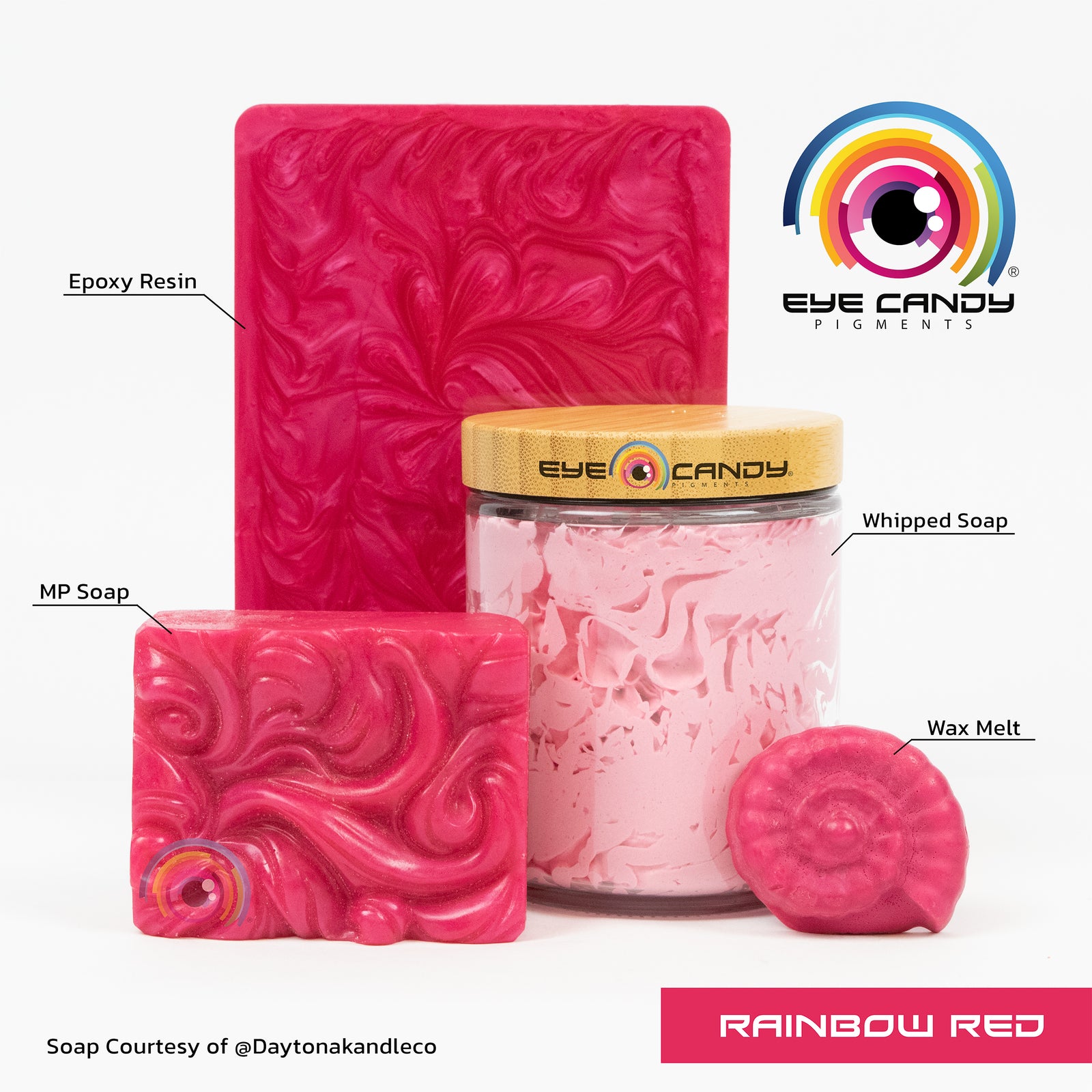 Pigment Rainbow Red pro mýdla a svíčky