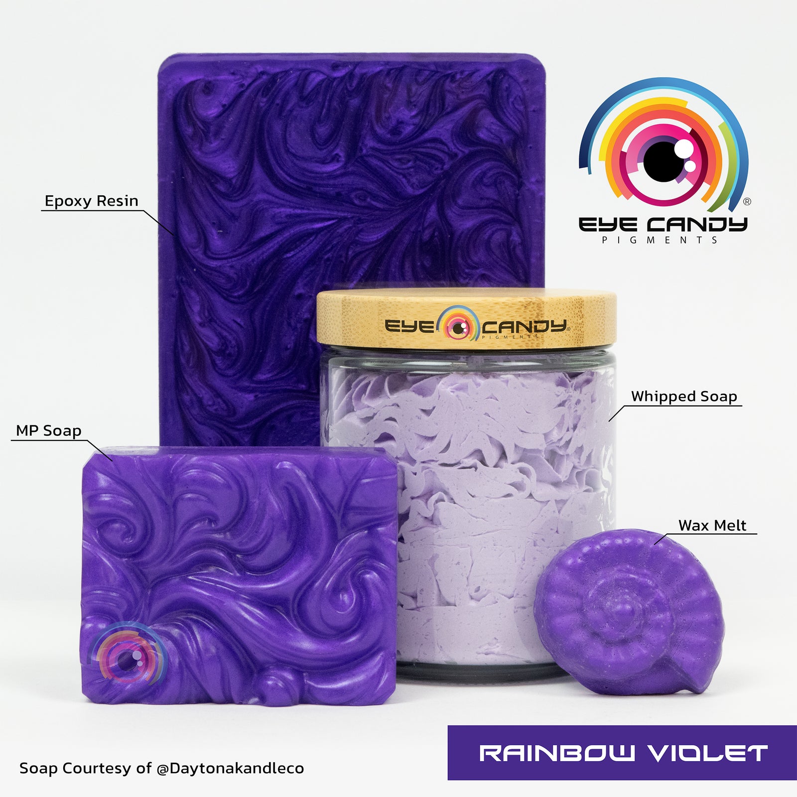 Pigment Rainbow Violet pro mýdla a svíčky