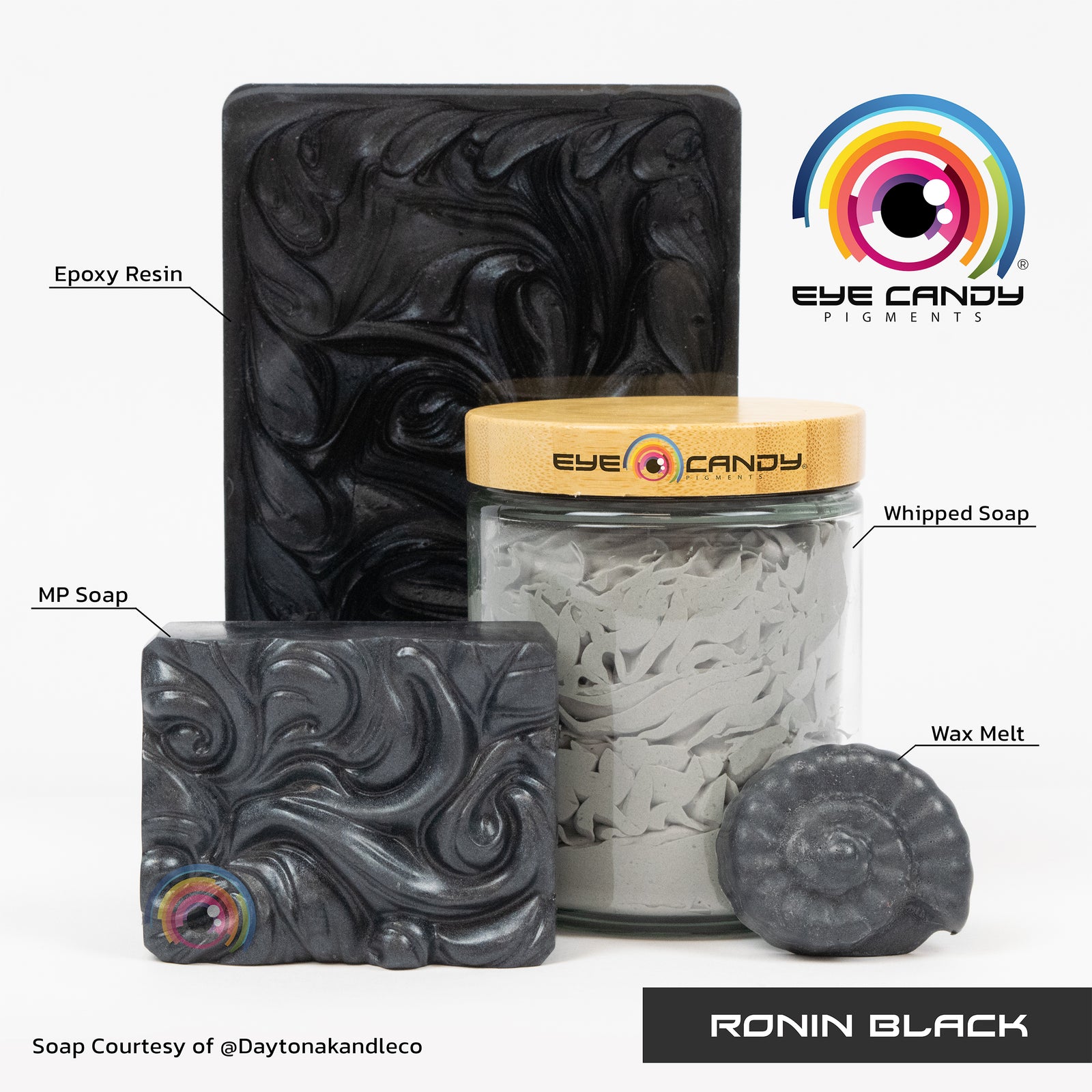 Pigment Ronin Black pro mýdla a svíčky