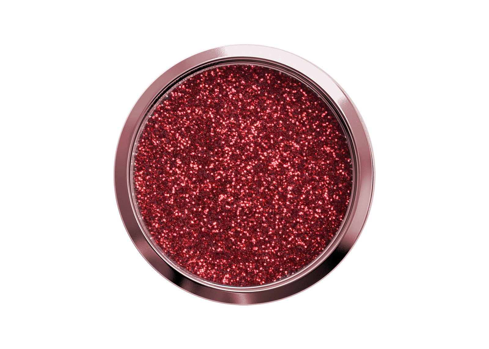 Ruby Red Flakes — vločky v čirém topcoatu