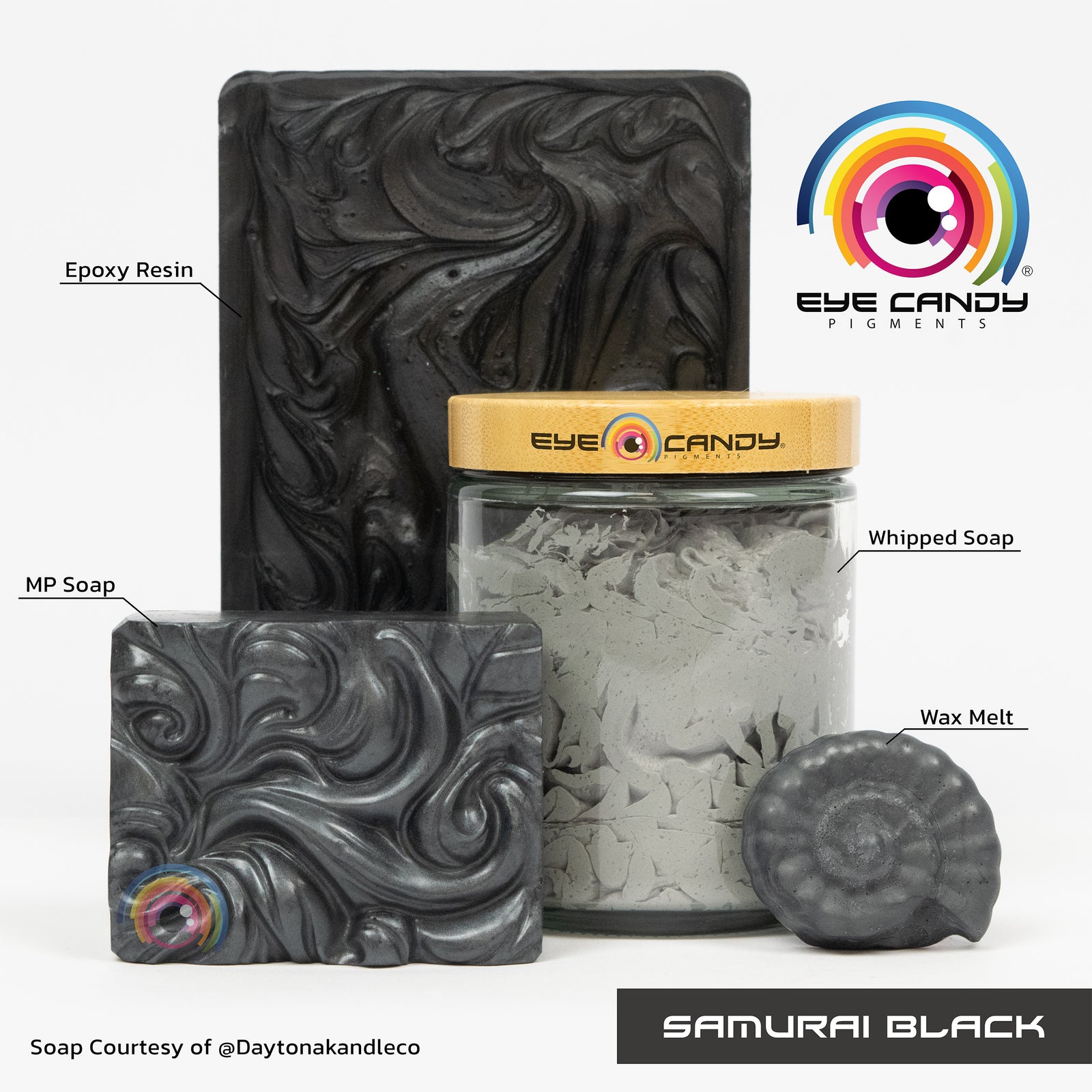 Pigment Samurai Black pro mýdla a svíčky