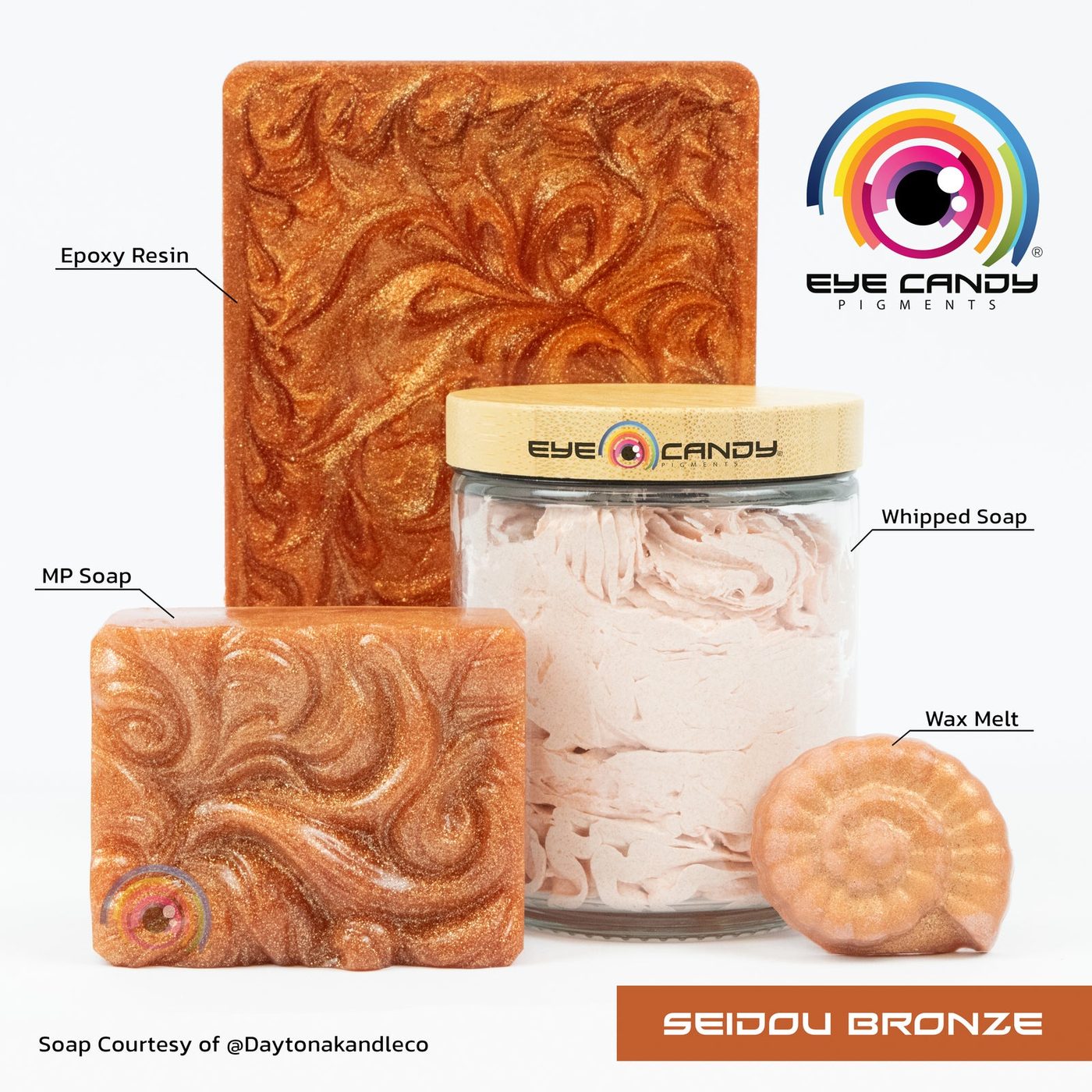 Pigment Seidou Bronze pro mýdla a svíčky
