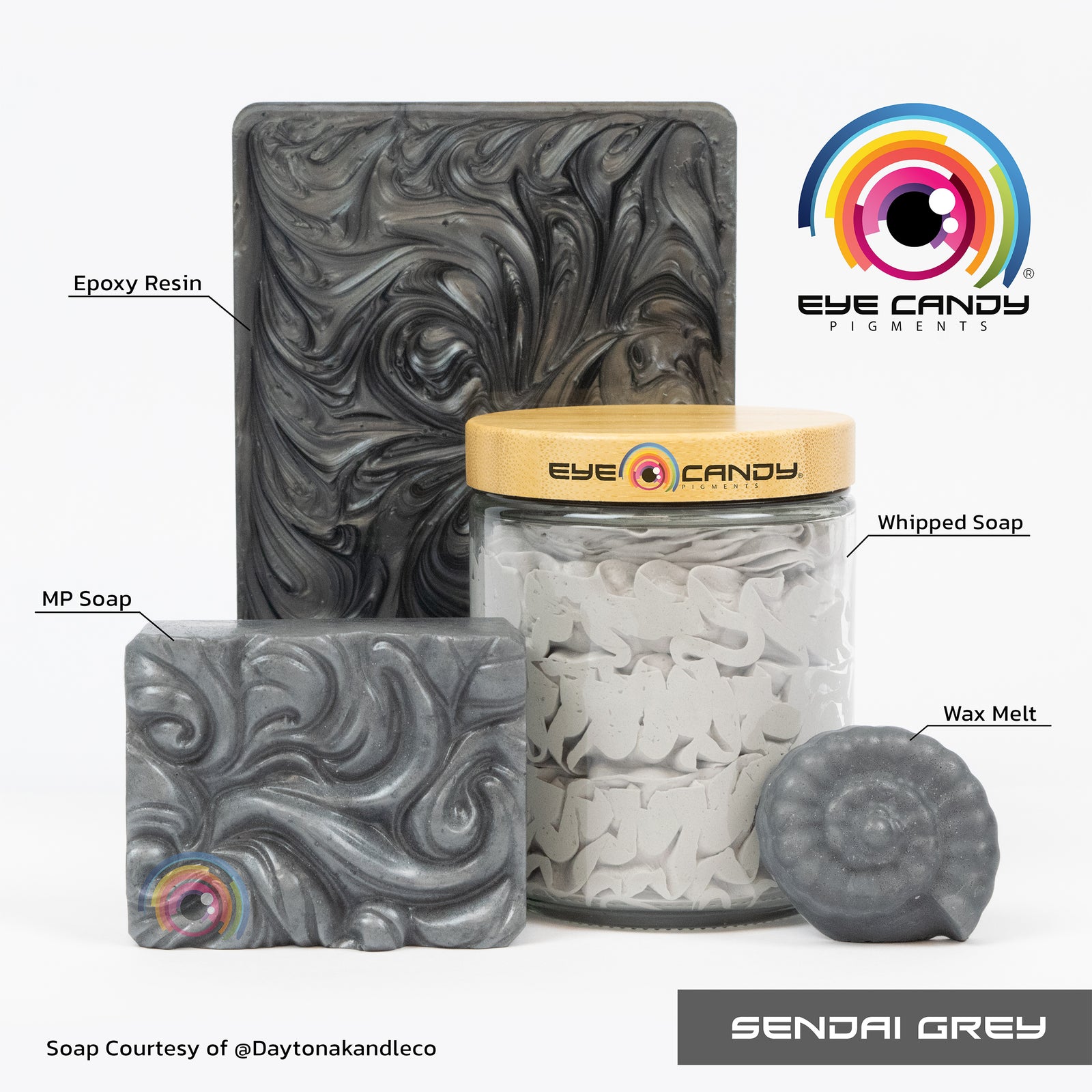 Pigment Sendai Grey pro mýdla a svíčky
