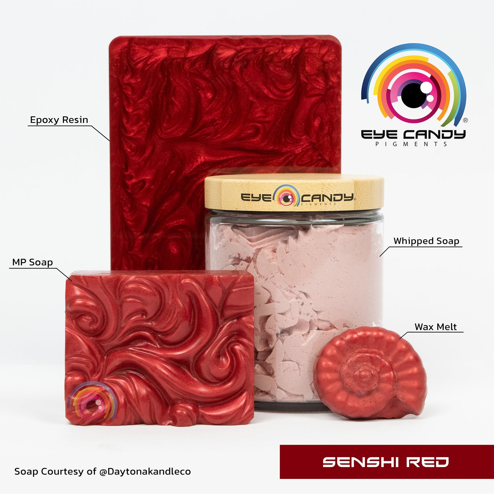 Pigment Senshi Red pro mýdla a svíčky