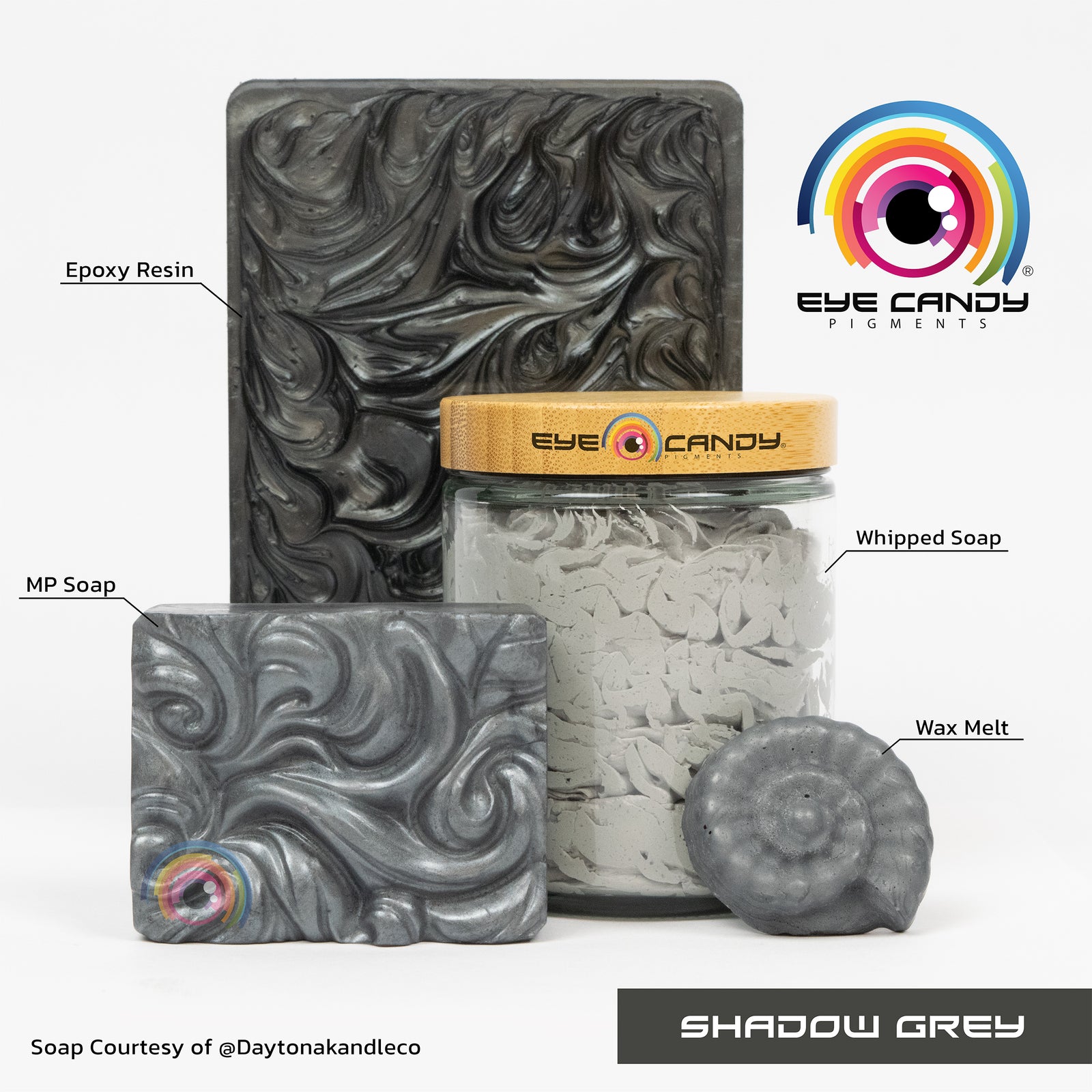 Pigment Shadow Grey pro mýdla a svíčky