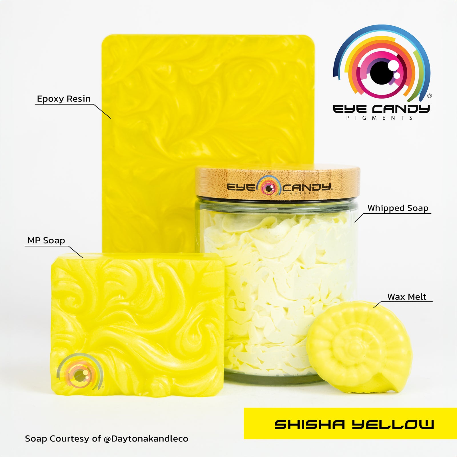 Pigment Shisha Yellow pro mýdla a svíčky