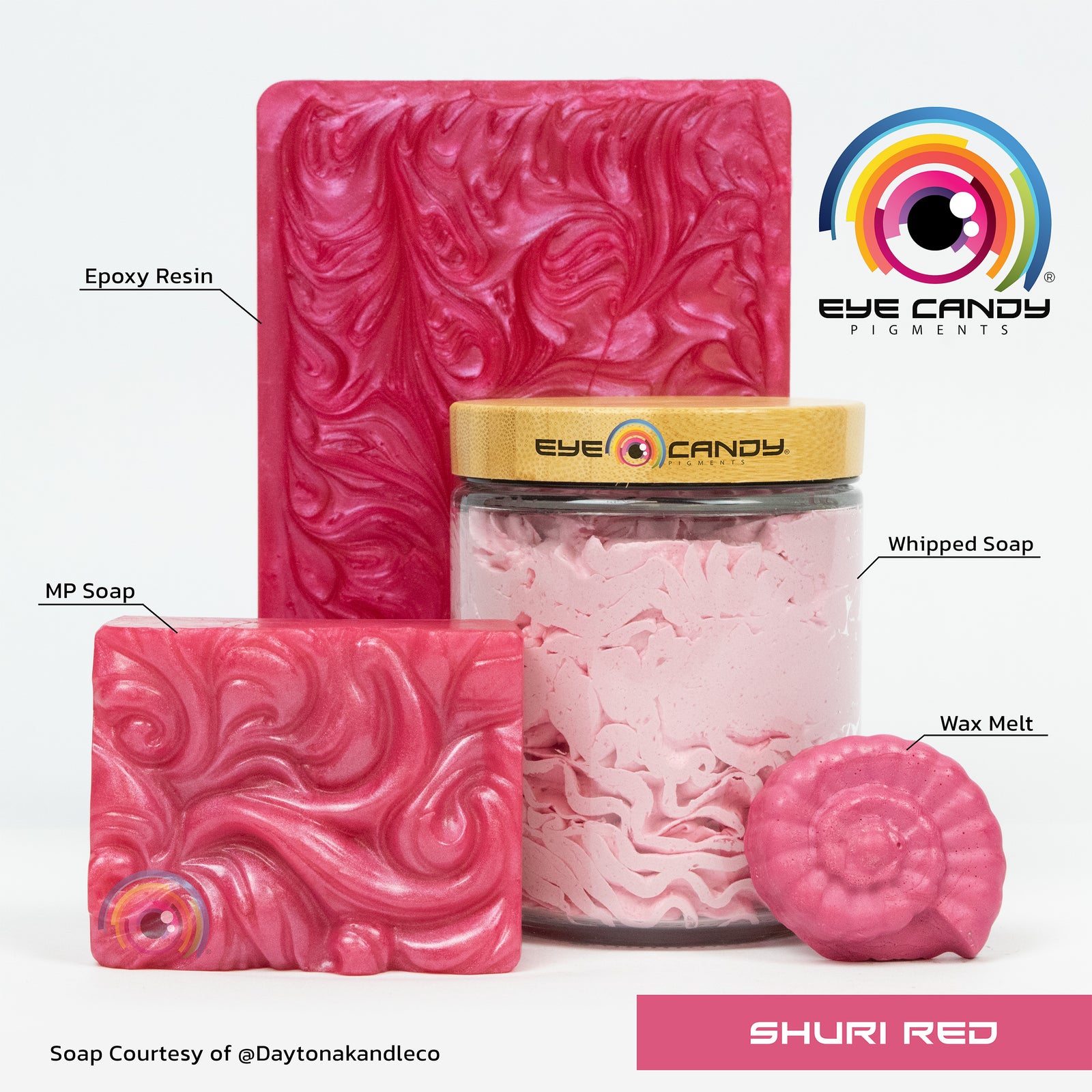 Pigment Shuri Red pro mýdla a svíčky