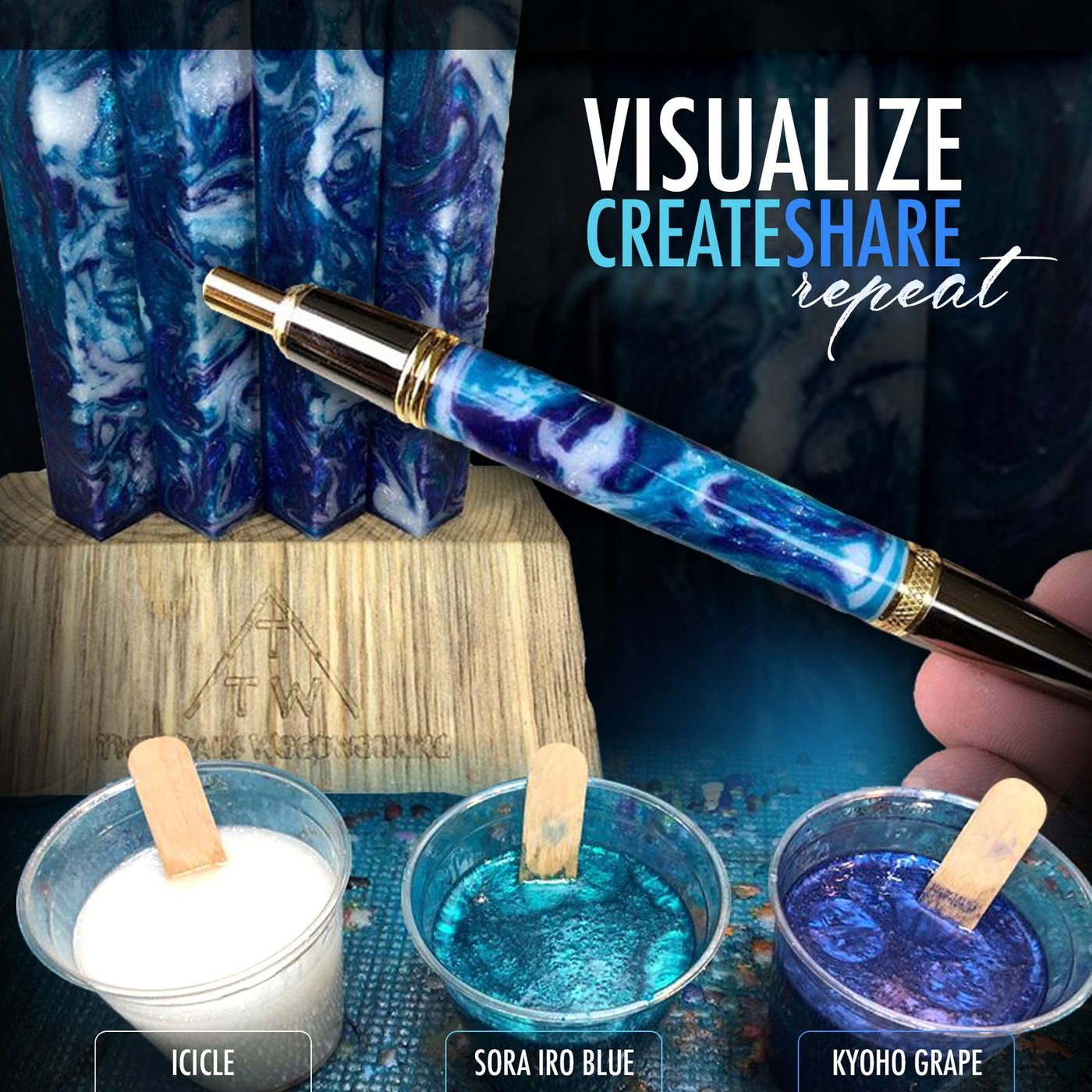 Sora-Iro Blue — pigment pro epoxidovou pryskyřici
