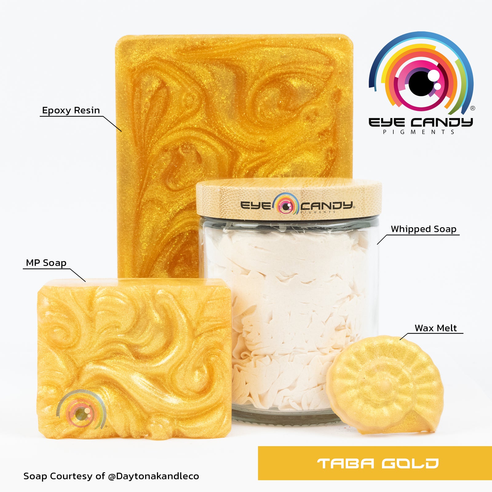 Pigment Taba Gold pro mýdla a svíčky