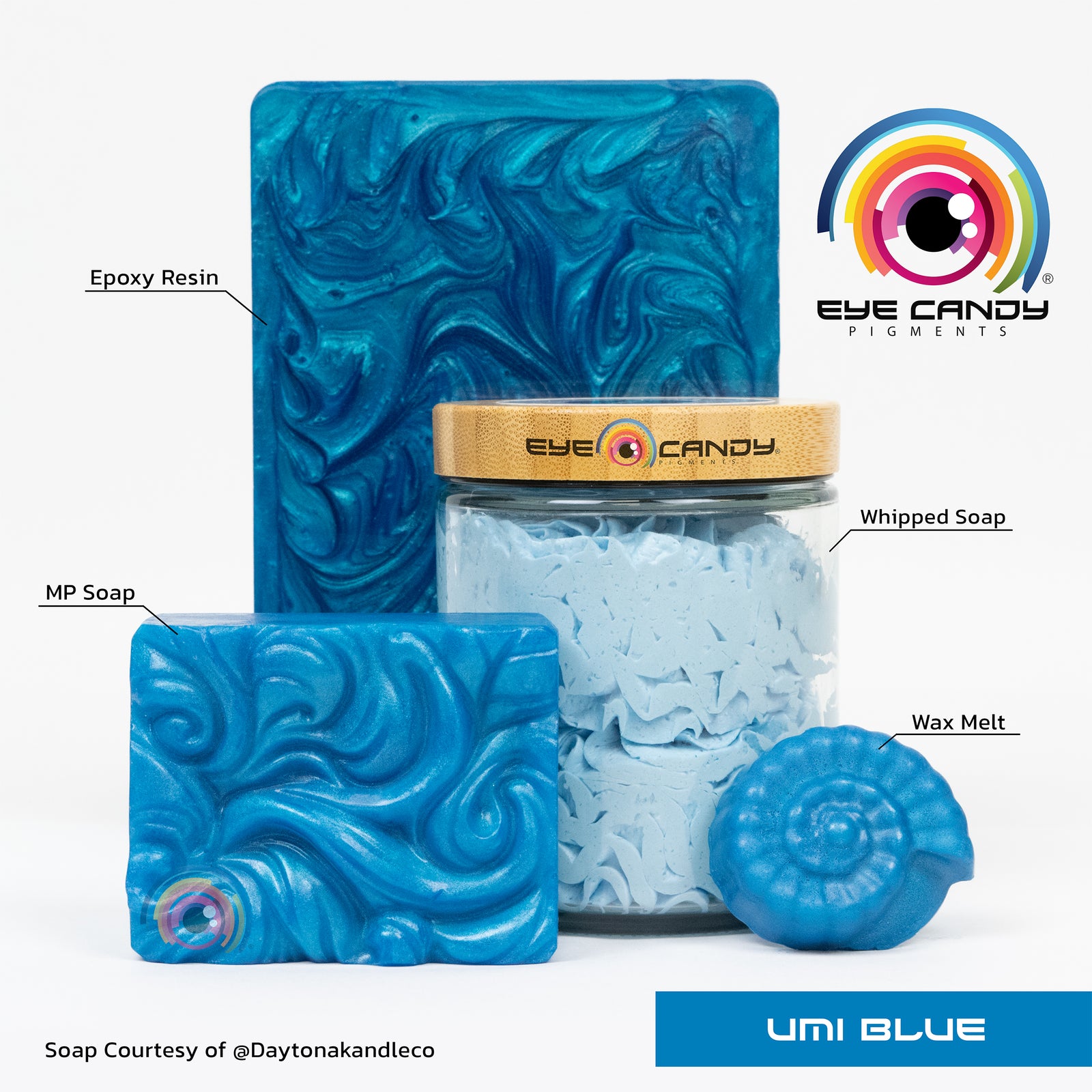 Pigment Umi Blue pro mýdla a svíčky
