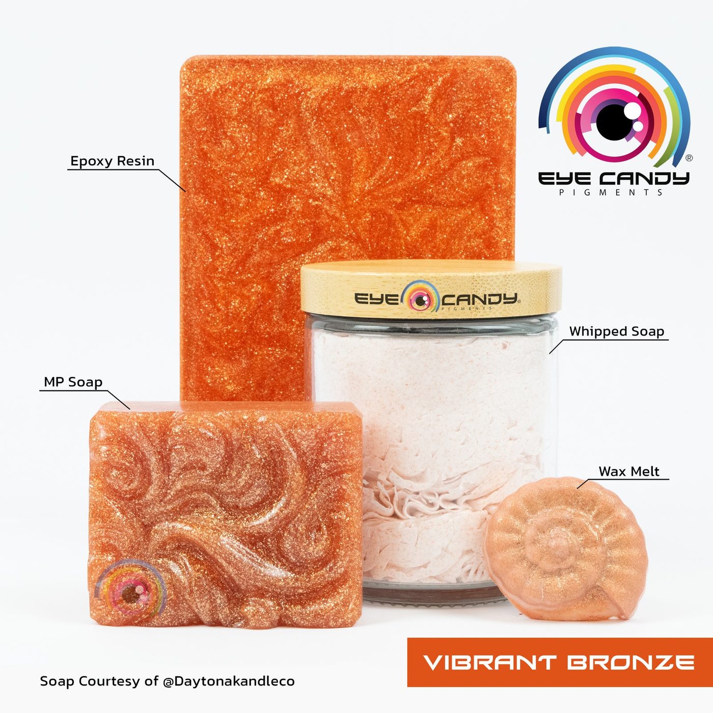 Pigment Vibrant Bronze pro mýdla a svíčky