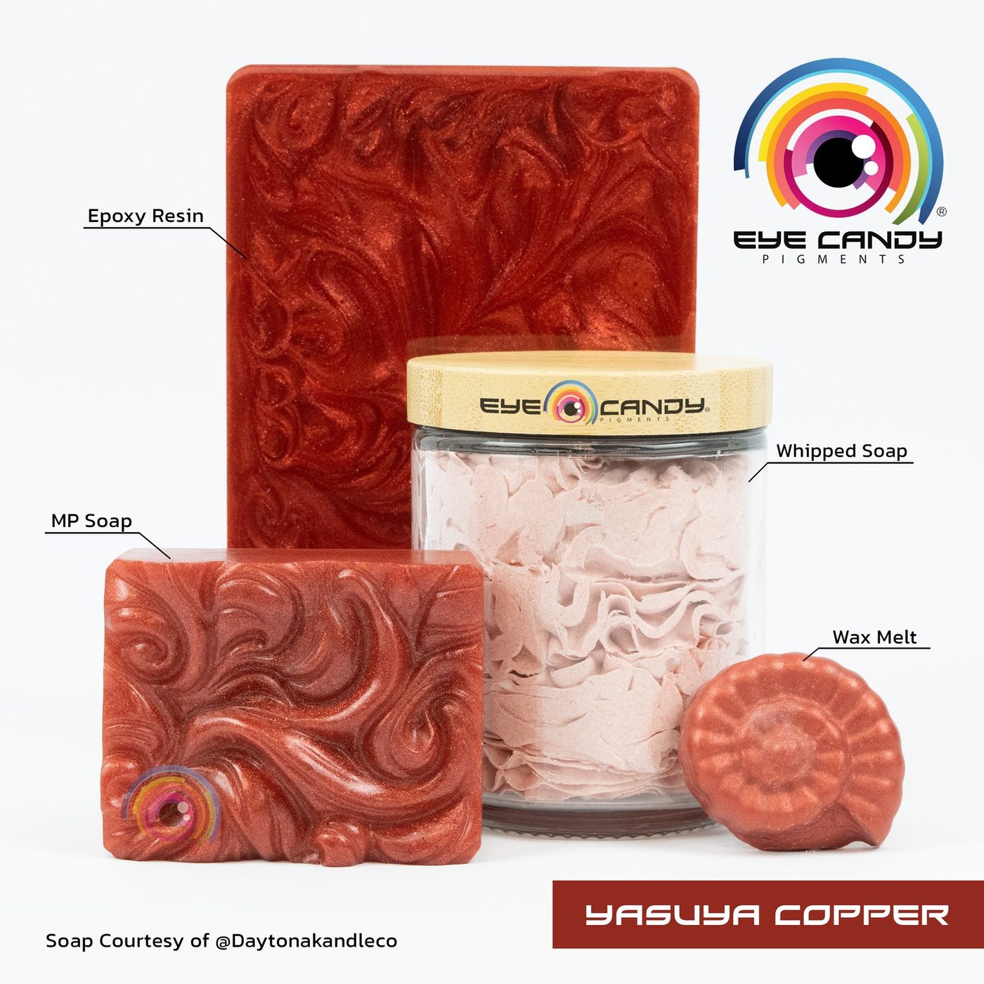 Pigment Yasuya Copper pro mýdla a svíčky