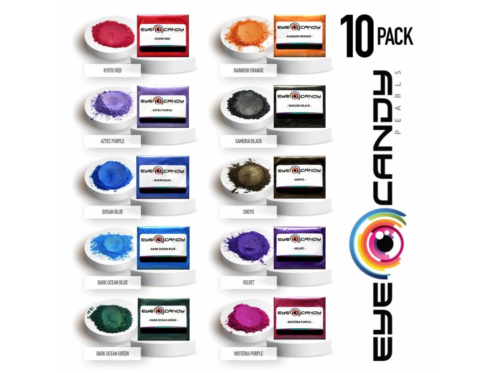10 Color Pigment Powder Variety Pack Set A - Eye Candy Pigments - Sample  Sets of Mica Pigment Powders for Epoxy Resin