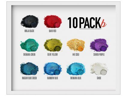 10 Barev Sada Vzorků B — sada vzorků pigmentů Eye Candy Pigments