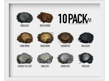 10 Barev Sada Vzorků N (Černá — sada vzorků pigmentů Eye Candy Pigments