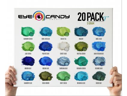 20 Barev Sada Vzorků T Modrá / Zelená - Eye Candy Pigments