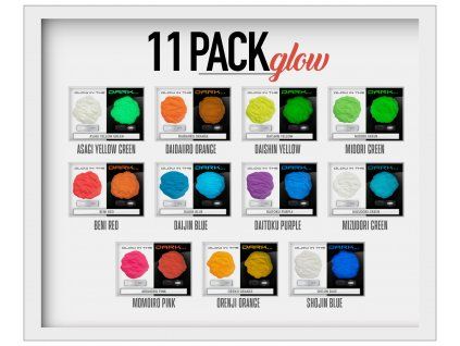 11 Couleurs Kit d'Échantillons Glow in the Dark - Eye Candy Pigments