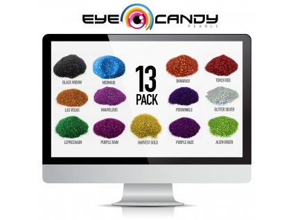 13 Barev Sada třpytivých metalických vloček Eye Candy Pigments