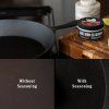 with and without seasoning for cast iron