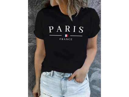 TRIČKO PARIS ČERNÉ