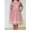 krajkové šaty s tylovou sukní růžové + vodoznak