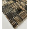 Skleněná mozaika MSM70 zlato-černá šrafovaná