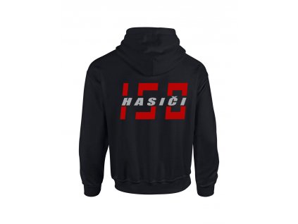 Mikina s kapuňou HASIČI150 black (1)