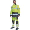 Nepremokavá zateplená bunda HASIČI Hi Vis žltá