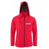 Pánska nepremokavá softshell bunda s kapucňou čšrvená