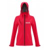 Dámska nepremokavá softshell bunda s kapucňou červená