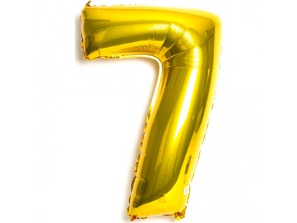 Balónek fóliový narozeniny číslo 7 zlatý 82cm