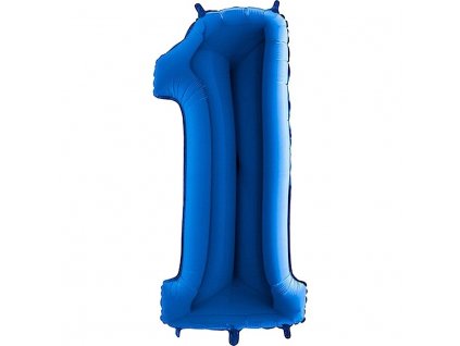 Balónek fóliový narozeniny číslo 1 modrý 82cm