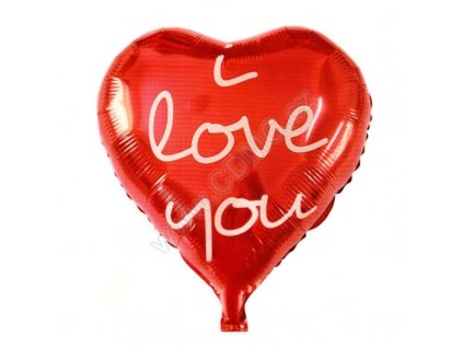 Nafukovací balónek I love you červený fóliový 45 cm