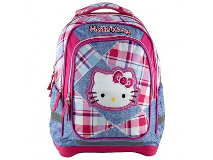 58938 batoh skolni hello kitty ruzovo modre kostky 2977