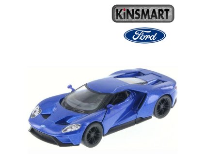 kinsmart 2017 ford gt modrý 1